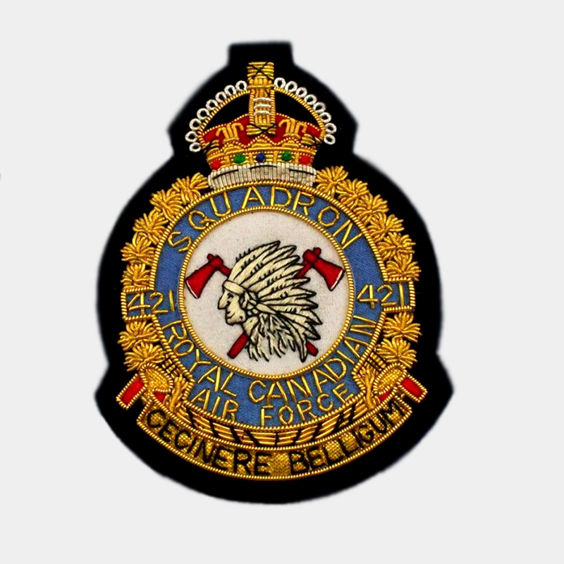421 Squadron Blazer Badge - Royal Air Force ( RAF ) Canadian Patches Cencinere Belligum
