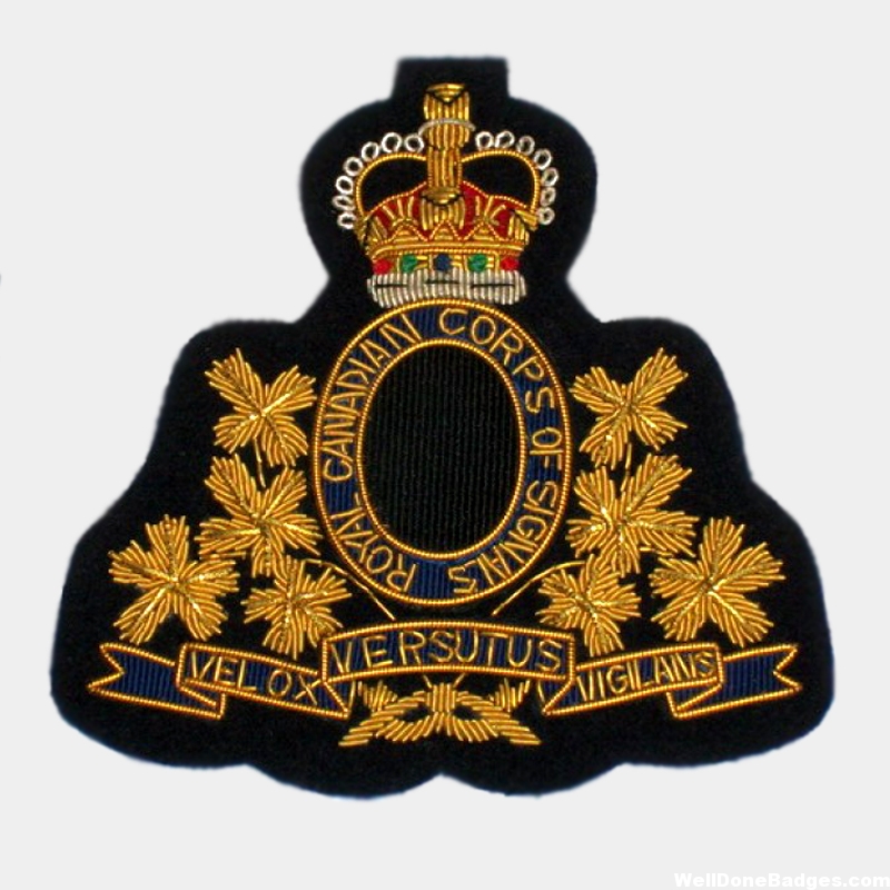 Royal Canadian Corps of Signals blazer badges