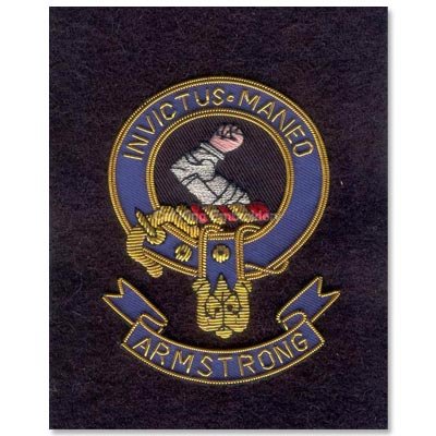Armstrong clans crest - Embroidered bullion wire blazer badges