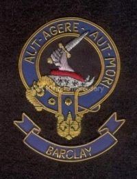 Barclay clan crest badge - Aut Agere Aut Mori