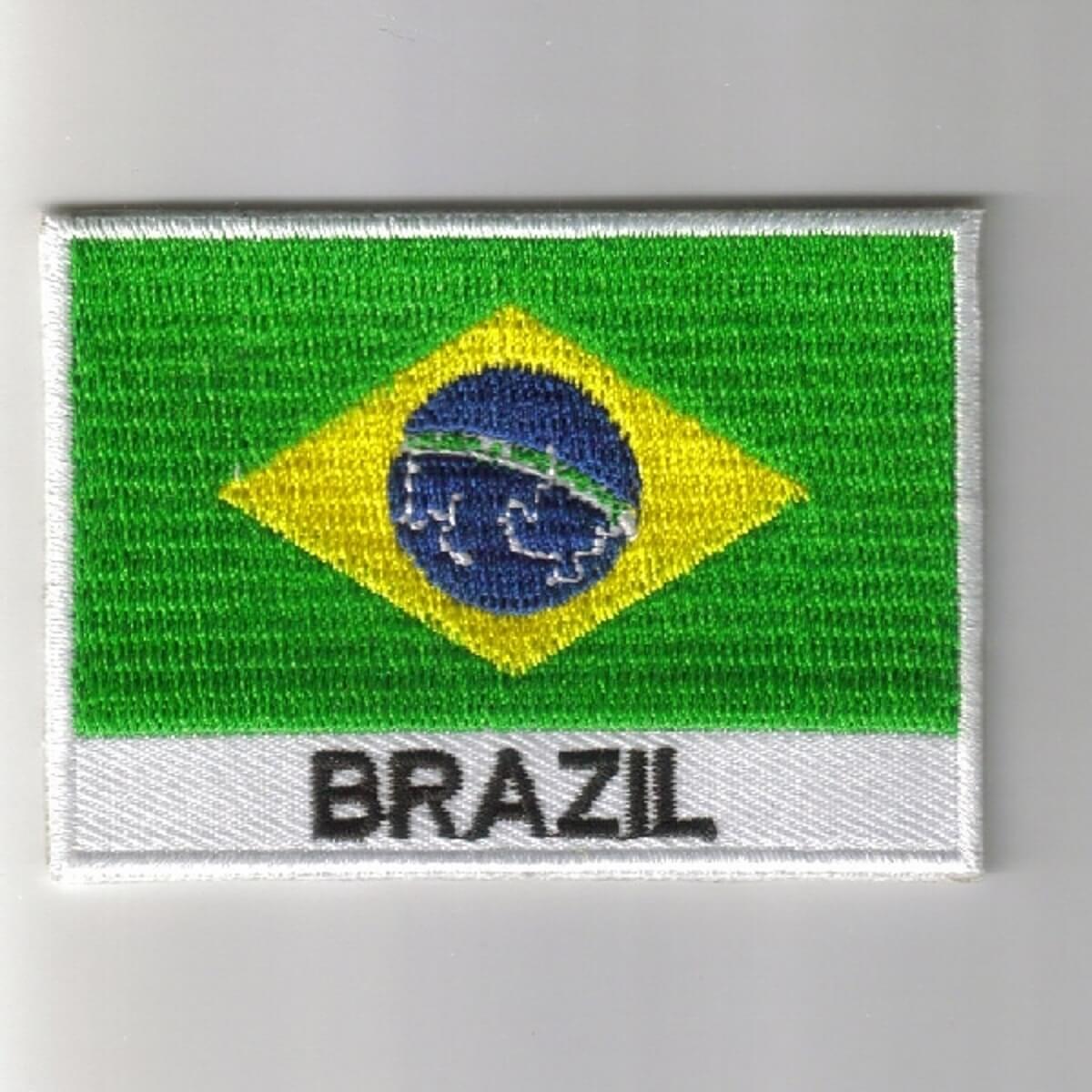 Brazil embroidered patches - country flag Brazil patches / iron
