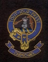 Carmichael clan crest badge - tout jour prest