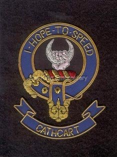 Cathcart clans crest - Embroidered bullion wire blazer badges