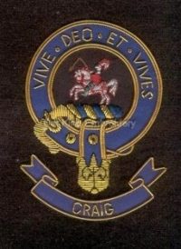 Craig clan crest badge - Vive Deo Et Vives