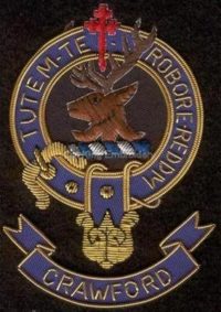 Crawford clan crest badge - Tutem Te Robore Reddm