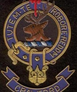 Crawford clan crest badge - Tutem Te Robore Reddm