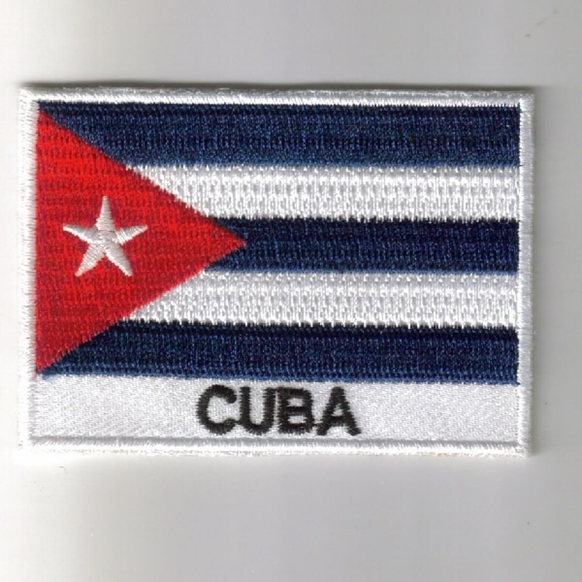 Cuba embroidered patches - country flag Cuba patches / iron on badges