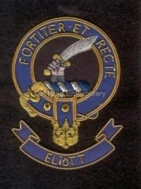 Eliott clan crest badge - Fortiter Et Recte