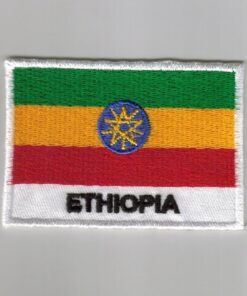 Ethiopia embroidered patches - country flag Ethiopia patches / iron on badges