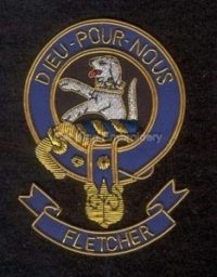 Fletcher clan crest badge- Dieu Pour Nous