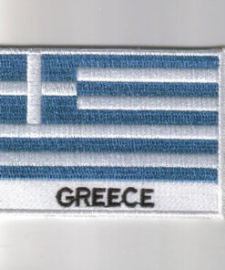 Greece embroidered patches - country flag Greece patches / iron on badges