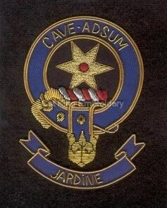 Jardine clan crest badge - cave Adsum