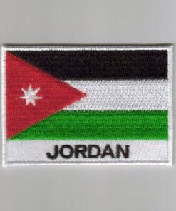 Jordan embroidered patches - country flag Jordan patches / iron on badges