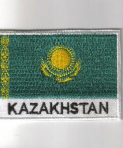 Kazakhstan embroidered patches - country flag Kazakhstan patches / iron on badges