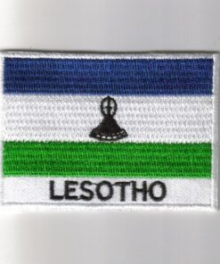 Lesotho embroidered patches - country flag Lesotho patches / iron on badges