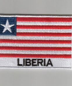 Liberia embroidered patches - country flag Liberia patches / iron on badges