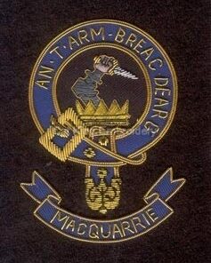 Macquarrie clan crest badge - An T Arm Breac Dearg
