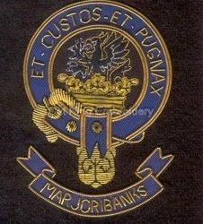 Marjoibanks clan crest badge - Et Custos Et pugnax