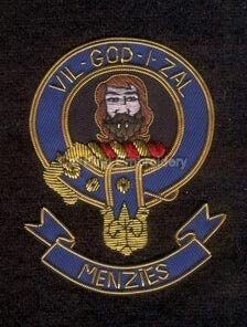 Menzies clan crest badge - Vil God i Zal clan
