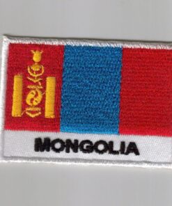Mongolia embroidered patches - country flag v patches / iron on badges