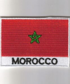 Morocco embroidered patches - country flag Morocco patches / iron on badges