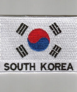 South-korea embroidered patches - country flag South-korea patches / iron on badges