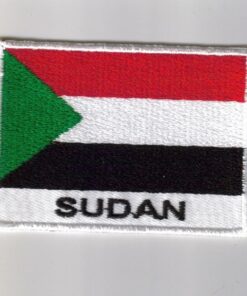 Sudan embroidered patches - country flag Sudan patches / iron on badges
