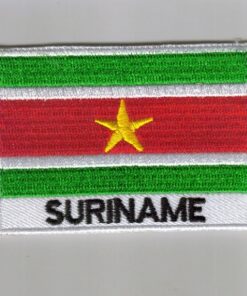 Suriname embroidered patches - country flag Suriname patches / iron on badges
