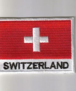 Switzerland embroidered patches - country flag Switzerland patches / iron on badges