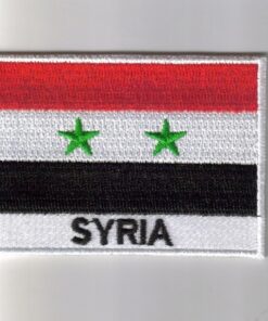 Syria embroidered patches - country flag Syria patches / iron on badges