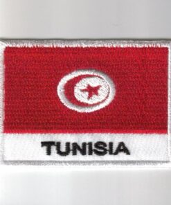Tunisia embroidered patches - country flag Tunisia patches / iron on badges