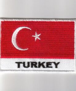 Turkey embroidered patches - country flag Turkey patches / iron on badges