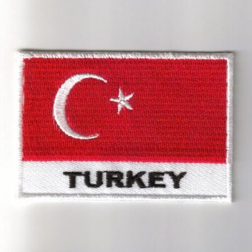 Turkey embroidered patches - country flag Turkey patches / iron on badges