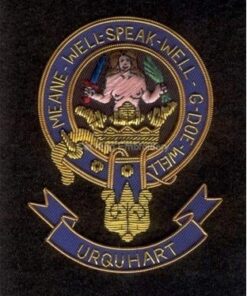 Urquhart clan crest badge - Meane Well Sperk Well G Doe Well