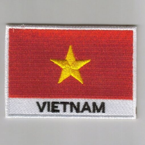 Vietnam embroidered patches - country flag Vietnam patches / iron on badges