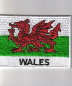 Wales embroidered patches - country flag Wales patches / iron on badges