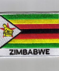 Zimbabwe embroidered patches - country flag Zimbabwe patches / iron on badges