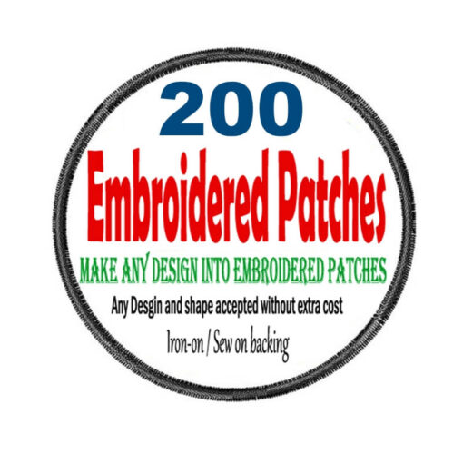 200 Custom Embroidered Patches