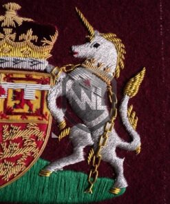 Hand embroidered Royal coat of arms