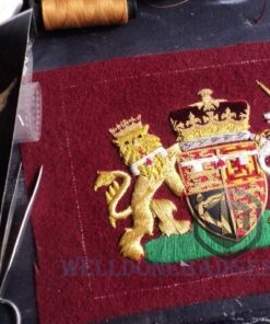 Hand embroidered Royal coat of arms